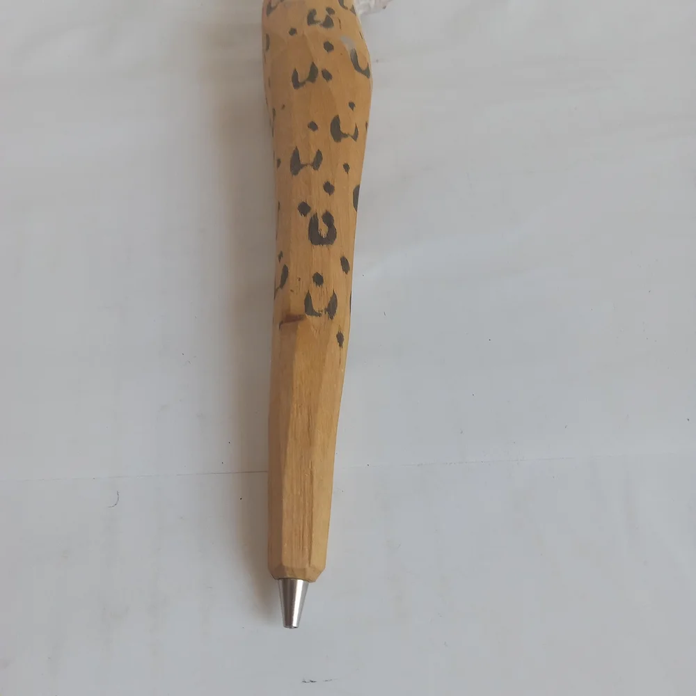 Leopard Print Wooden Walking Cane